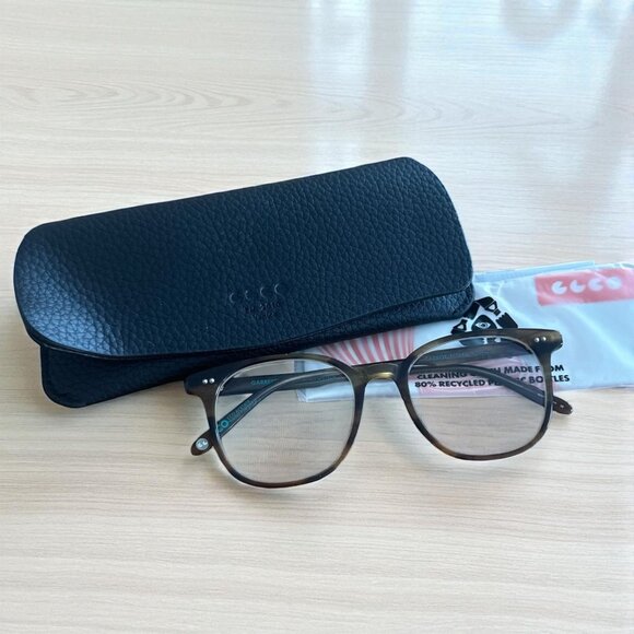 GARRETT LEIGHT Optical Carrol Tortoise Glasses with Case - Picture 1 of 5